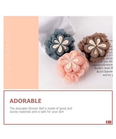 Buy Minkissy 3pcs Bath Ball & Flower Loofah Set - Soft Exfoliating Bath Sponge for Kids & Adults - Portable Shower Scrub for Clean & Healthy Skin - Buy Online on GoSupps.com