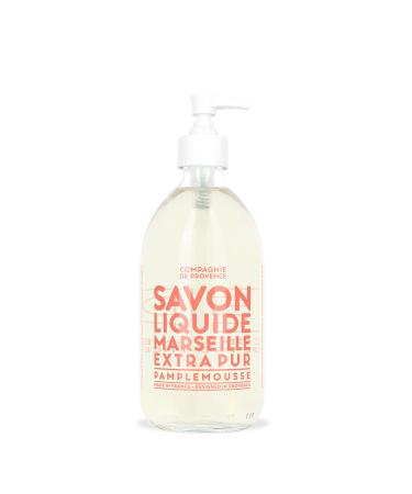 Compagnie de Provence Savon de Marseille Extra Pure Liquid Soap - Pink Grapefruit - 16.7 Fl Oz Glass Pump Bottle Grapefruit 16.7 Fl Oz (Pack of 1) - Buy Online on GoSupps.com