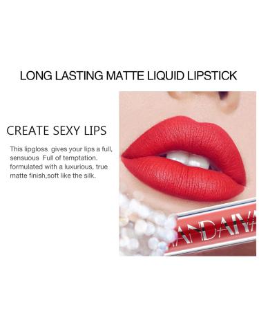 Rechoo 6 Colors Matte Lipstick Set - Waterproof Long-Lasting Non-Stick Cup Lip Gloss for Flawless Makeup - Buy Online on GoSupps.com