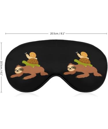 Slow Turtle and Snail Riding Sloth Sleep Mask - Adjustable Eye Cover for Sleeping and Travel - Buy Online on GoSupps.com