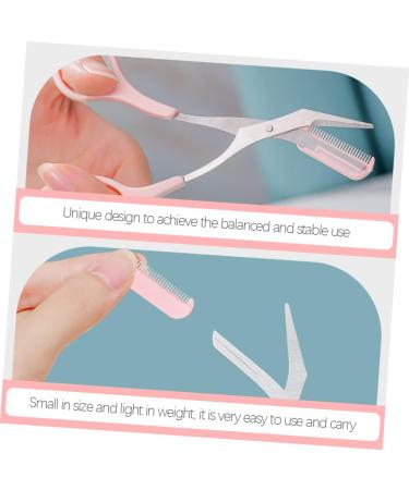 NOLITOY Crescent Moon Eyebrow Trimmer Set 3 Stainless Steel Face Razors for Women & Men | Eyebrow Shaping Tool Kit in Pink - Perfect for Precise Eyebrow Grooming - Buy Online on GoSupps.com