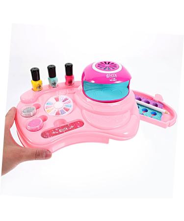 Housoutil 1 Set Nail Art Set Toy Girls Manicure Kit Nail Dryer Kidcraft Playset Nail Art Decoration Kit Nail Art Kit Glitter Powder Toys Nail Polish Plastic Make up Kit Child Pink - Buy Online on GoSupps.com