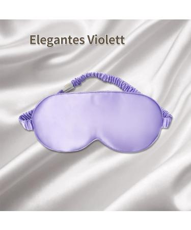 Yunchi 100% Silk Sleep Mask for Men & Women - 19 Momme Mulberry Silk Eye Mask - Elegant Violet Comfort & Style - Buy Online on GoSupps.com