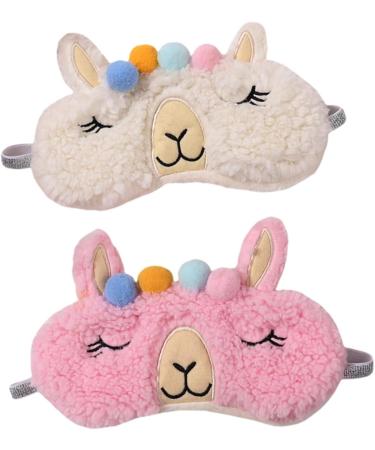 FOMIYES 6 Pcs Sherpa Fleece Eye Masks Plush Sleep Masks for Women & Kids Travel-Friendly Animal Sleeping Masks - Buy Online on GoSupps.com