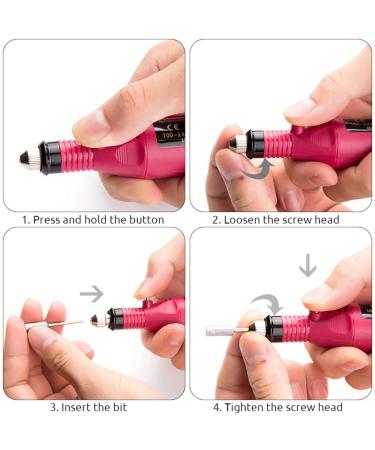 JacobsParts Electric Nail Drill Kit - Portable Pink Manicure & Pedicure Machine - Buy Online on GoSupps.com