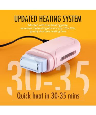 Roll On Wax Roller Kit for Hair Removal - Portable Waxing Kit with 2 Honey Roller Wax Cartridges & 100 Wax Strips - Large Area Hair Removal at Home - Buy Online on GoSupps.com