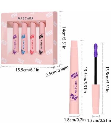 Color Mascara - 4 Colors Makeup Mascara Liquid for Lash Extensions and Volume - 11ml Easy to Use Lash Supplies for Longer Fuller Thicker Tougher Strengthening Lashes and Brows - Buy Online on GoSupps.com
