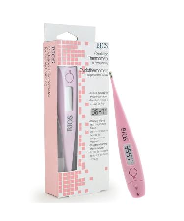 BIOS Diagnostics Ovulation Thermometer High Accuracy to 1/100th degree Temperature Tracking Chart included Clinically Accurate Water Resistant C/F Switchable BPA Free