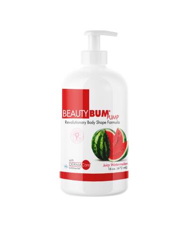 BeautyFit BeautyBum Pump Redefining Muscle Toning Lotion - Tightens and Firms Skin - Sculpt and Tone Problem Areas - Juicy Watermelon - 16 oz