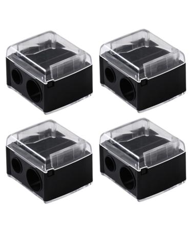 4 PCs Spitzer cosmetic pencils Sortily pushing cosmetics pointed black make -up pipes cosmetics Spitzer Makeup Sharpener Spinker for eyebrow pencil Lipiner Eyeliner Pencil