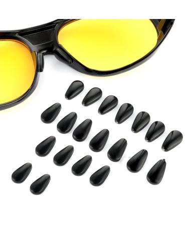 Jeffdad 10 pairs of nose pads glasses self-adhesive nose pads anti-slip glasses nose pads with airbag glasses repair set 3mm thick for full format glasses sunglasses reading glasses black
