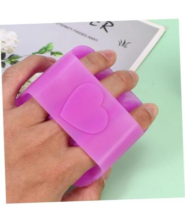 Tovinanna Silicone Scalp Massage Brush Purple Hair Scales Brush for Head Cleaning & Relaxation (8.5x3cm) Perfect for At-Home Spa Treatment - Buy Online on GoSupps.com