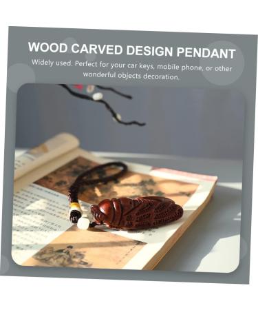 Solustrie Handthern Keyr nger - Chinesin G nak Oq Medaillon Auto Hanging Trailer | Hand-Carved Wooden Phone Decor & Adornments - Buy Online on GoSupps.com