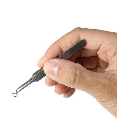 Premium Blackening Remover Tweezers - Stainless Steel Acne & Beauty Tool 8.7 cm Hook - Perfect for Makeup & Skincare - Buy Online on GoSupps.com