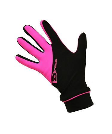 IceDress Two Color Thermal Figure Skating Gloves Sport Balck and Hot Pink CS