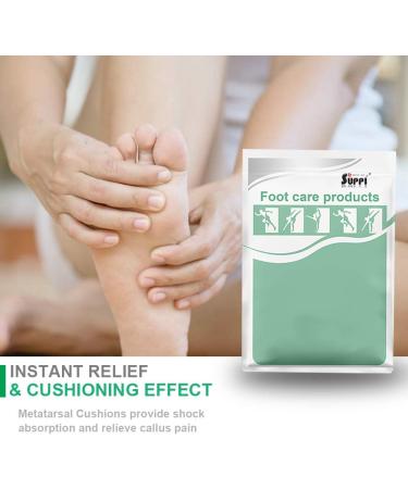 Forefoot Cushion Pads - Soft Gel Inserts for Men and Women - Relieve Callus Metatarsal Foot Pain - 2 Pair - Buy Online on GoSupps.com