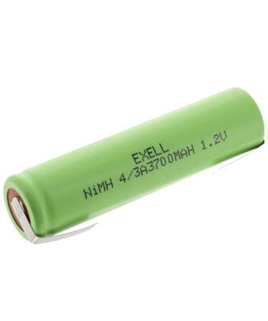 Exell 1.2V 4/3A 4200mAh NIMH Rechargeable Battery w/Tabs for use with high power static applications (Telecoms UPS and Smart grid) radio controlled devices electric tools electric mopeds