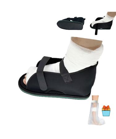 Adjustable plaster shoes postoperative shoes medical walking shoes with Magic sticker suitable for foot sprains ankle fractures toes suitable for left and right feet(S) Small