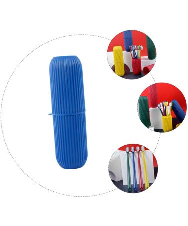 Stobaza 3 Set Toothbrush Covers & Whitening Toothpaste | Travel & Camping Essentials | Sensitive Gums Care | Blue (1 Pack) - Buy Online on GoSupps.com