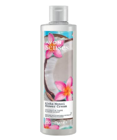 Avon Senses Aloha Monoi Shower Cream Coconut &. Tiara Flower 250ml