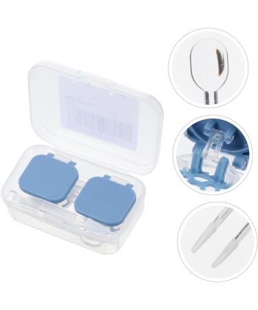 PartyKindom Glasses Case & Contact Lens Holder - Travel Storage Box Blue 5.5x2.5x2cm - International Shipping Available - Buy Online on GoSupps.com