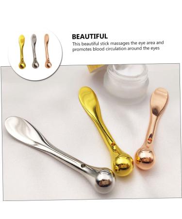 Minkissy 9-Piece Round Pearl Eye Cream Tool Set - Stainless Steel Applicator & Roller for Flawless Beauty | International Shipping - Buy Online on GoSupps.com