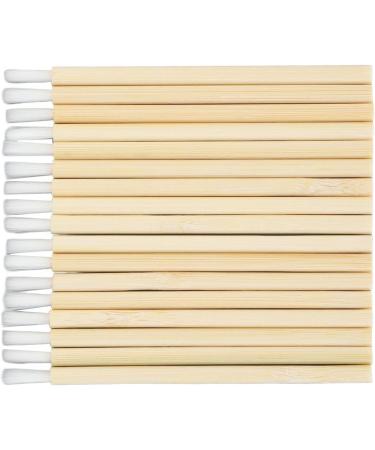 Bamboo Handle Lip Brush Portable Lipstick Applicator 100pcs Nylon Fiber Lip Brush - Buy Online on GoSupps.com