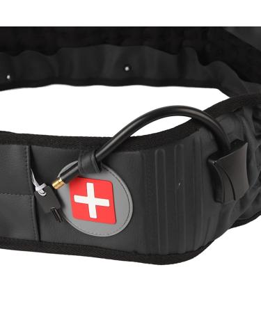 Decompression Back Belt - Inflatable Low Back Brace for Pain Relief & Support | Lumbar Traction Device with Hand Pump (Black - Buy Online on GoSupps.com