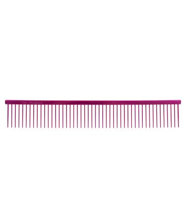 Chris Christensen 9in Coarse Poodle Butter Comb - Professional Grooming Tool with Rounded Corners - Solid Brass Spin and Steel Teeth - Pink - Buy Online on GoSupps.com