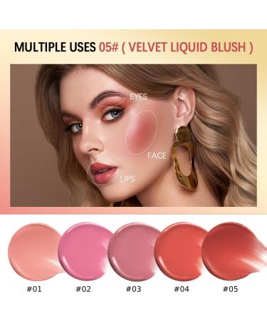 Douffanny Liquid Blush Soft Cream Face Blush - Natural Matte Finish, Long-Lasting & Moisturizing Cheek Tint (#02 Happy) - 7.50 ml - Buy Online on GoSupps.com