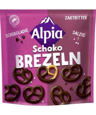 Alpia chocolate pretzels dark 140 g