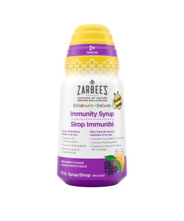 Zarbee's Children s Immunity Syrup Zinc Honey Elderberry Vitamin D Immune System + Antioxidants 118 mL