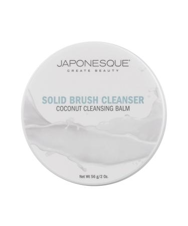 JAPONESQUE Makeup Brush and Sponge Cleanser Balm, Coconut Scented, Solid, Mess-Free Formula, Travel Friendly
