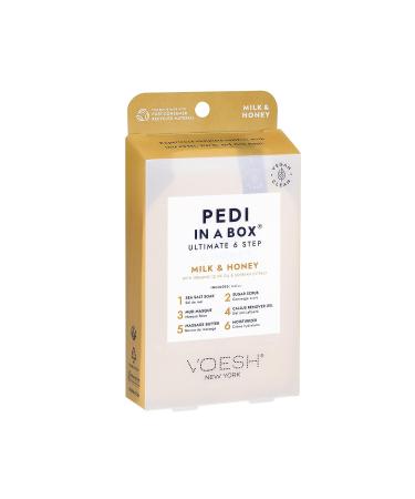 VOESH Milk and Honey Pedi in a Box Ultimate 6 Step Spa Pedicure Kit | DIY Home Pedicure Foot Care Products - Buy Online on GoSupps.com