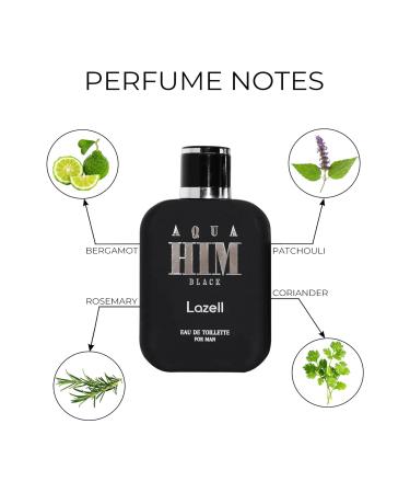 Lazell Aqua Him Black for Men Perfume | Impression by Acqua Di Gi Profumo | Eau De Toilette 3.4 Fl Oz | Watery Woody Spicy Fragrance | European oncentrated Scent Lasts 6-9 Hours - Buy Online on GoSupps.com