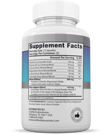 Ketogenix Keto Pills 1275MG New & Improved Formula Contains Apple Cider Vinegar Extra Virgin Olive Oil Powder Green Tea Leaf 60 Capsules 60 Count (Pack of 1) - Buy Online on GoSupps.com