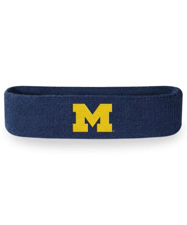 University of Michigan Sweatbands - Michigan Wolverines Headbands and Sets University of Michigan Terry Cloth Headbands