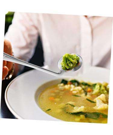 Lurrose Left Handed Cutlery Set - Angled Spoon & Curved Training Fork - Stainless Steel Baby Feeding Utensils - 17x4.5cm Silver - Buy Online on GoSupps.com
