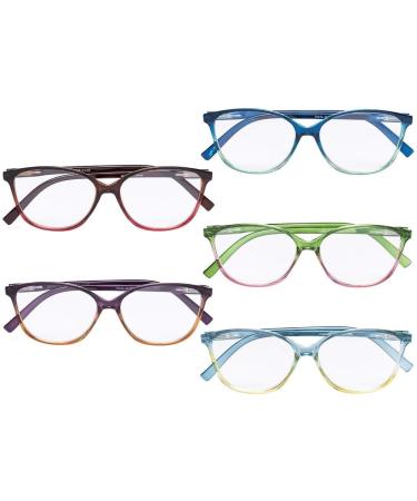 Eyekepper 5 Pack Ladies Reading Glasses - Stylish Cat-Eye Readers for Women +2.25 - International Shipping Available - Buy Online on GoSupps.com