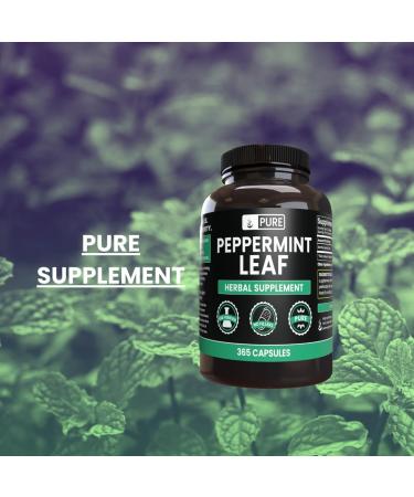 PURE ORIGINAL INGREDIENTS Peppermint Leaf (365 Capsules) No Magnesium Or Rice Fillers Always Pure Lab Verified 365 Count (Pack of 1) - Buy Online on GoSupps.com