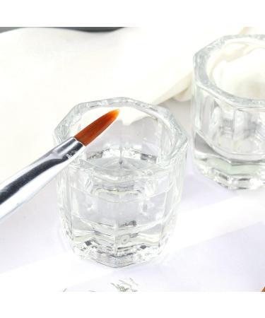 Crystal Bowl Cup Liquid Powder for Nails Acrylic Dappen Dish Clear Nail Art Tools for Women at Home - Buy Online on GoSupps.com