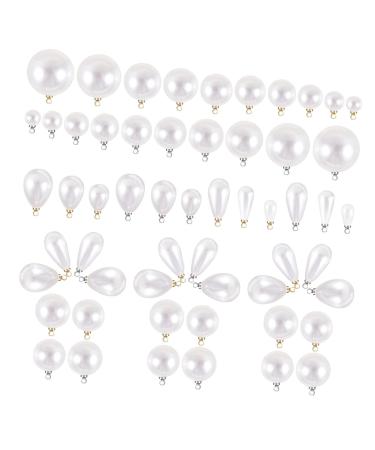 VILLCASE 300 Pcs Dangle Drop Charms Diy Charms Necklace Pendants Diy Pearl Charms Round Pearl Beads Pearl Teardrop Pendants Prime Jewelry Pendant Bracelet Charms Key Chain Abs Sheep Eye