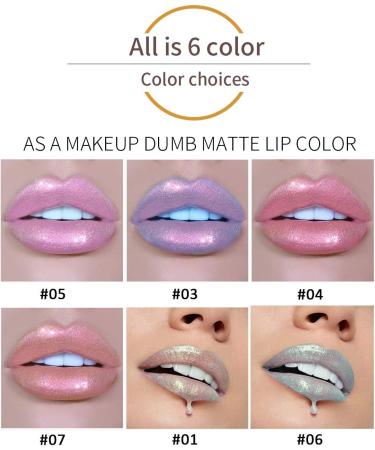  Beliky Girl Set of 6 glittery liquid diamond-effect lipsticks non-stick metallic lip gloss for women and girls #01 - Buy Online on GoSupps.com