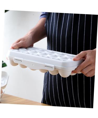 ABOOFAN 2pcs Anti-Collision Damage Chicken Containers for Fridge Pantry Egg Bins for Fridge Food re-usable Grey 30X11X6.5CM - Buy Online on GoSupps.com