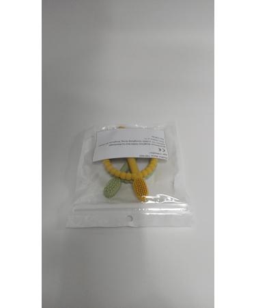 Baby Biting Toys & Toothbrush Set - BPA-Free Silicone Teething Rings for Gums Relief (Dark Green & Yellow) - 2 Pieces for 3+ Months - Buy Online on GoSupps.com
