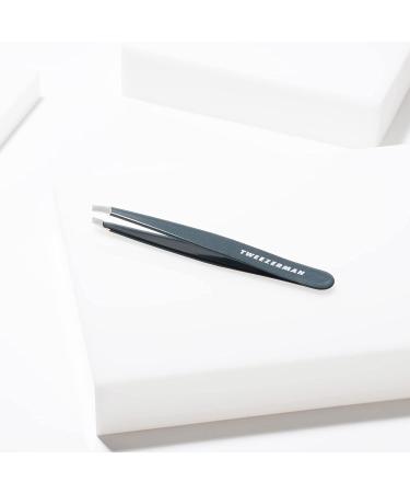 Tweezerman Stainless Steel Slant Tweezer - Precision Eyebrow Tweezers for Men & Women (Blue Stone) - Buy Online on GoSupps.com