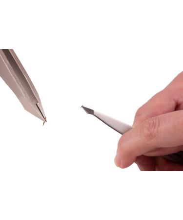 Faude Combination Tweezers | Pointed & Eyebrow Tweezers for Splinters & Ingrown Hairs - Black - Buy Online on GoSupps.com