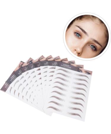 WOFASHPURET 18 Sheets Imitation Eco Eyebrow Sticker Makeup Caboodle Fake Eyebrows Decal Brown Transfer Stickers 21.5X14.5cmx2pcs Brownx2pcs - Buy Online on GoSupps.com