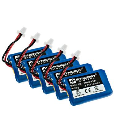 Synergy Digital Replacement Batteries Compatible with Plantronics 86180-01 Replacement (Li-Pol 3.7V 140 mAh) pack includes: 5 x SDHS-P907 Batteries