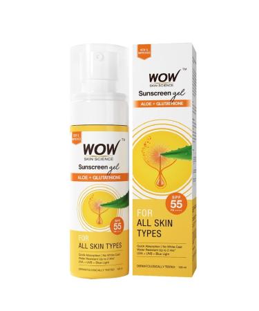 W'OW Skin Science Sunscreen SPF 55 PA+++ Matte Look Ultra Light | Broad Spectrum- UVA&UVB Protection | All Skin Types | For Women & Men- 3.38Fl Oz